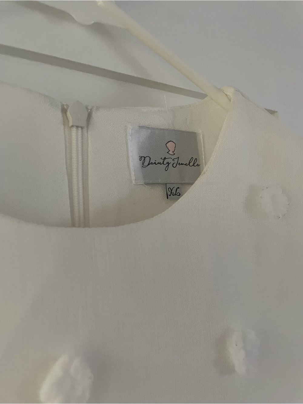 Dainty Jewells Cream Women's Sleeveless Tunic Top OBO